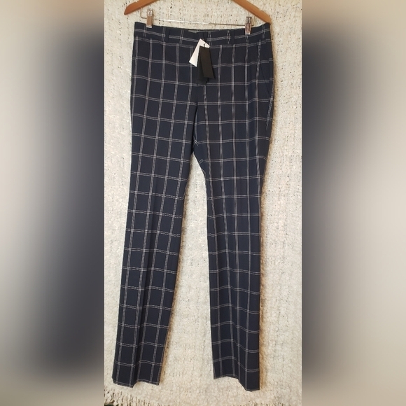 Banana Republic women's Ryan mid rise slim straight leg pants 6 long nwt blue - Picture 1 of 10